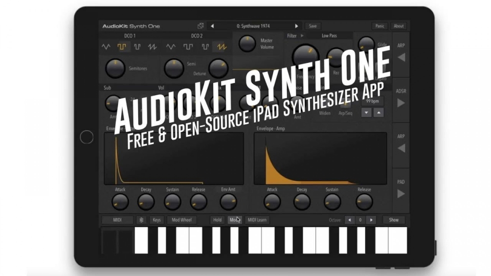 AudioKit Synth One - мощный бесплатный синтезатор для iOS